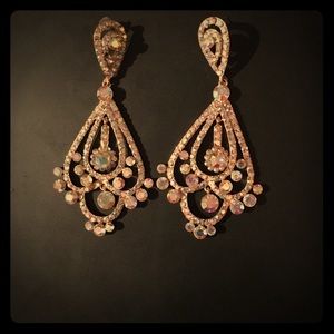 4 in. AB rhinestone Chandelier Earrings